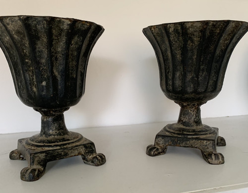 Pair vintage french cast - pair,