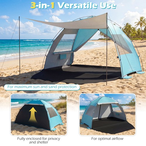 Person beach tent sun - person,