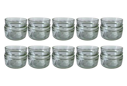 Round glass jars x10 - x10, 100ml
