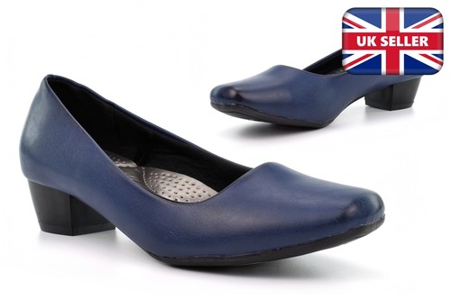 Womens court shoes - navy,