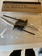 4 Pcs Stainless Steel Stainless Olive Oil Bottle Vinegar  Spout Pourer(WYZ)