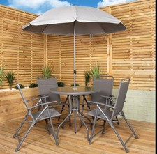 4 Seater Garden Glass Dining