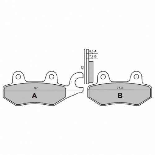 Rear brake pads - rear, triumph
