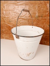 Vintage White Enamel Metal