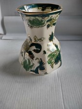 Masons Ironstone Green Chartreuse Pattern 6" Hydra Vase