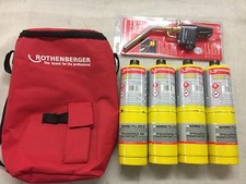 ROTHENBERGER HOTBAG 35644 SUPER FIRE 2 TORCH , TOOLBAG AND 4 X MAPP GAS 19828