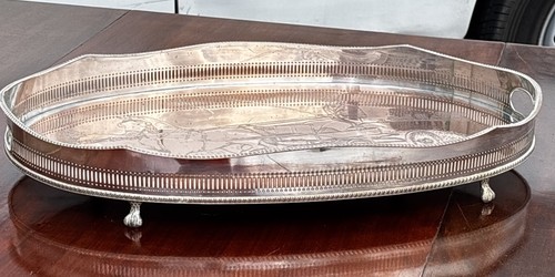 Large silver plate - large, gallery