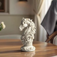 Very ornate cement Horse Head