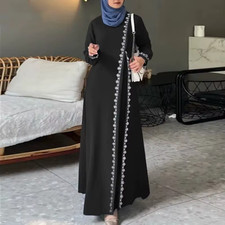 Women Ladies Robe Dubai Abaya Kaftan Muslim Islamic Long Modest Maxi Dress