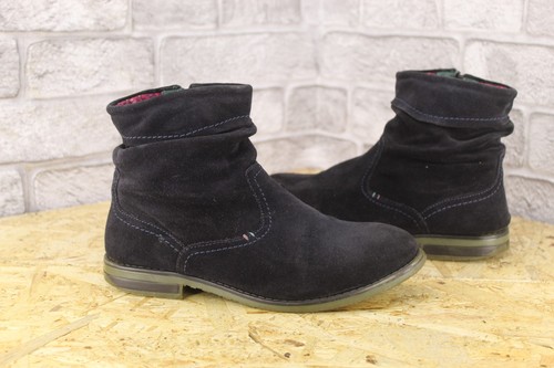 Blue suede ankle - suede, boots