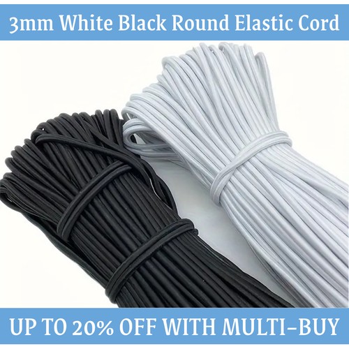 3mm elastic cord soft round - soft,