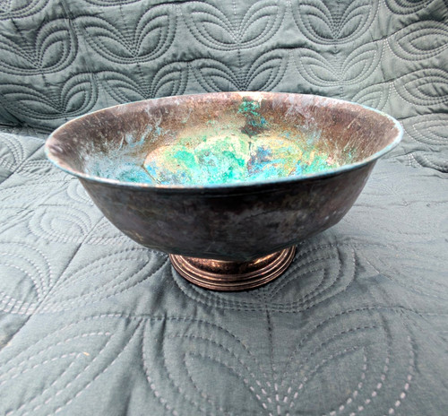 Copper bowl dish with - bowl,