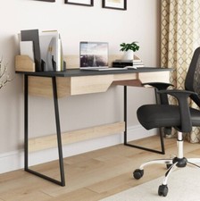 Salisbury Desk in Oak and Black by Alphason
