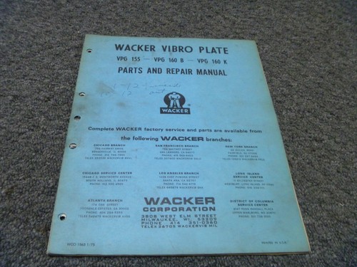 Wacker vpg155 vpg160b vpg160k - vpg160b,
