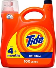 Tide Liquid Laundry Detergent,Original,100 loads,132fl oz, HE Pump Action