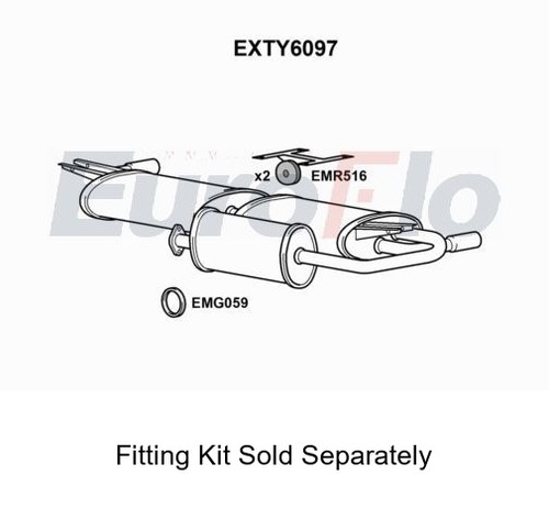 Rear muffler silencer - muffler, insert