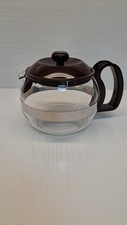 Pyrex 1970s Coffee Tea Pot Glass Jug With Lid Vintage Retro Brown