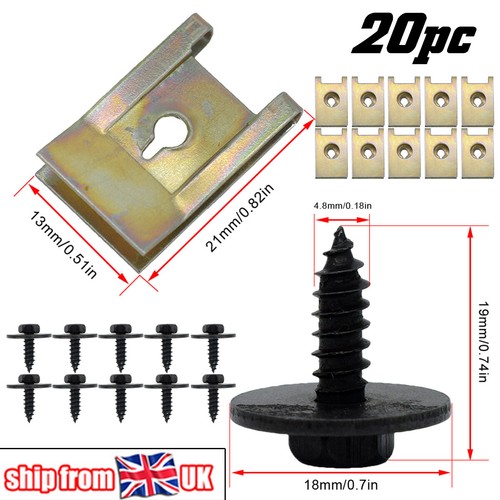 20pc nut hex screw for - hex, bmw