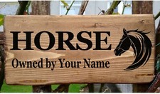 Horse Name Plate Stable Door Plaque Horse Head Logo Custom Made Personalised