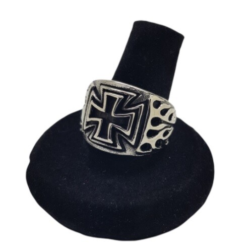 Iron cross ring ww2 mens - iron, biker