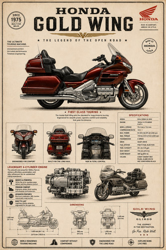 Honda gold wing gl1800 - gold,