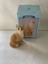 Ginger  Orange Cat / kitten Leonardo Collection, Vintage Collectible .boxed