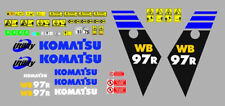 Komatsu WB 97R Decals Stickers