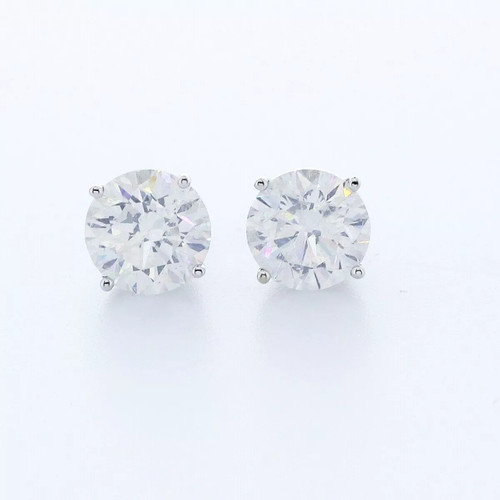 Solid 14k white - 14k, stud