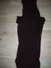 Brand new hand knitted ribbed dark brown Miniature Dachshund jumper.Free Post!
