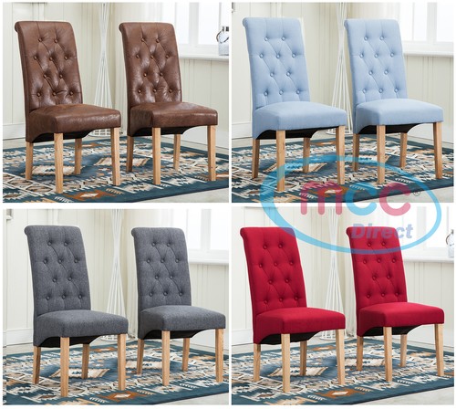 Lined fabric dining chairs - x,