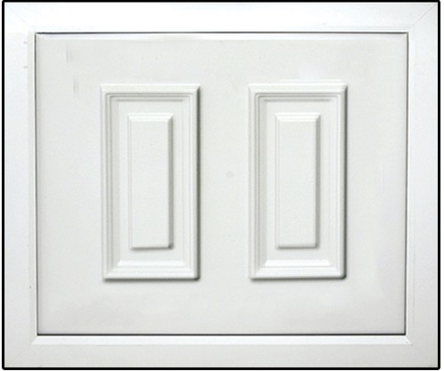 White upvc half door - half, panel