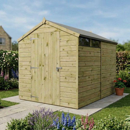 8x6 wooden garden - wooden, shed