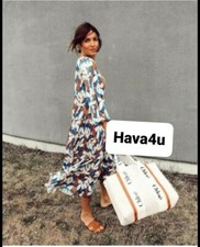 Zara Floral Print Tiered Midi