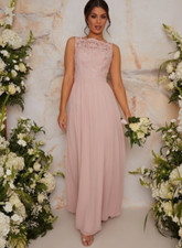 CHI CHI Lace Pink Maxi Dress