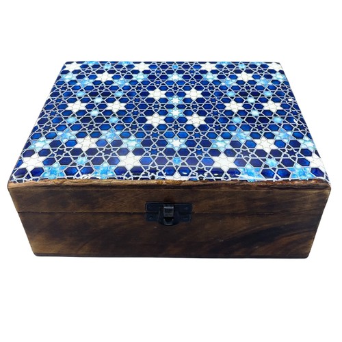Large wooden box ceramic - box,