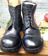 BRITISH ARMY AMMO HOBNAIL BOOTS 11 M Black Vintage Military Parade T&H Bros 46