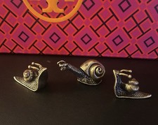 3 Antique Bronze Snail