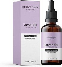 HERBORGANIC Lavender Oil Aromatherapy Pure Essential Oil for Relaxation 100ml