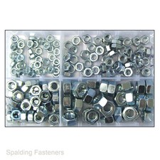 Assorted Zinc Plated Whitworth BSW Hexagon Full Nuts