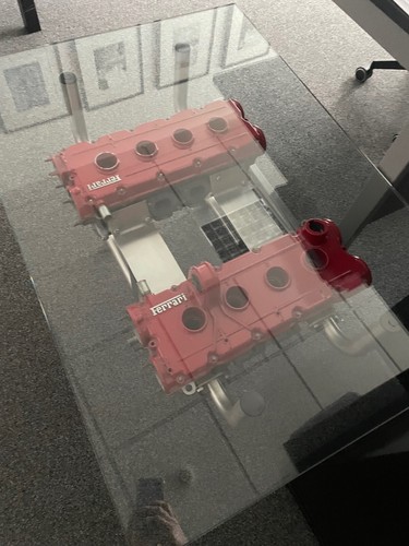 Ferrari red engine block - v8,