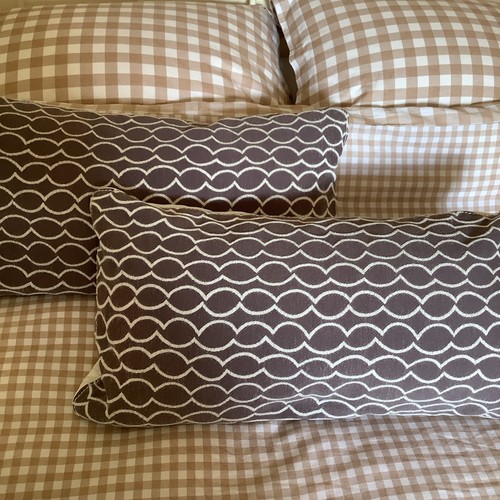 Brown and cream bolster - cream,