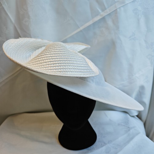 White big bow - white, brim