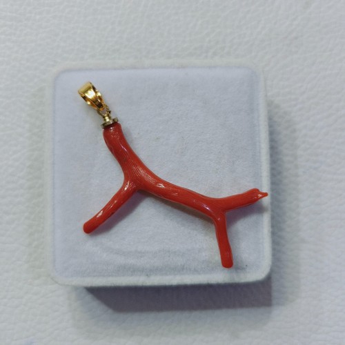 Natural italian red coral - red,