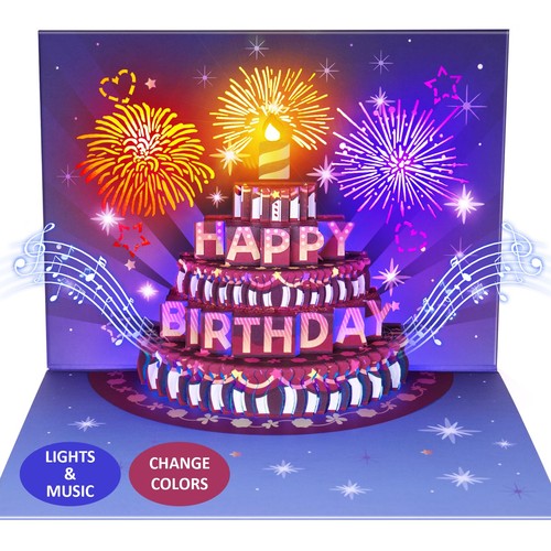 Birthday cards lights sound - birthday,