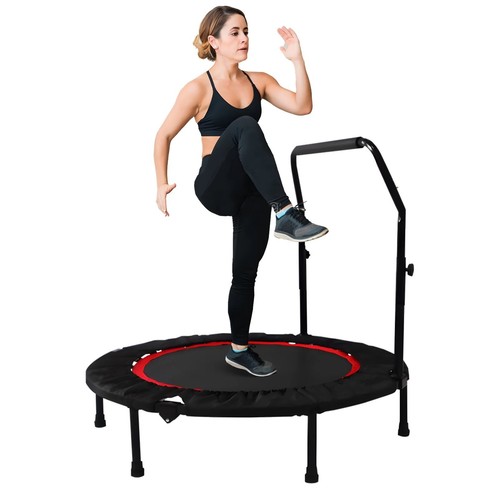 Fitness trampoline with handle - trampoline,