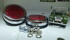 Land Rover Reflectors x2 Lucas RER25 Chrome OEM Genuine Series 1 2 2a