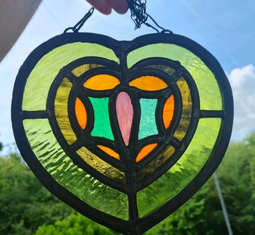 Colourful old leaded stained