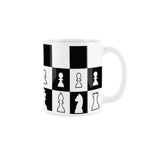 Chess mug black white - mug,