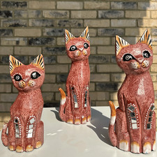 Wooden Cat Figurine, Cat