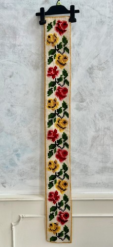 Vintage needlepoint floral - vintage,